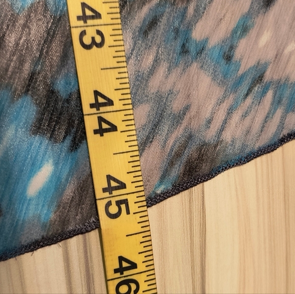 *Original Antthony* Blue Sheer Tunic High low Top Flutter Sleeves 10p - Picture 9 of 9